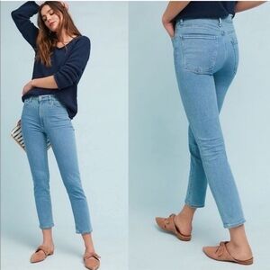 Citizens of Humanity High Rise Cigarette Ankle Light Wash Jeans Size 27